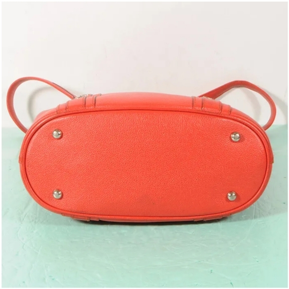 MCM Visetos Salmon Leather Studded Tote Bag + Dust Bag - Picture 8 of 16